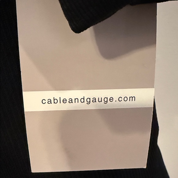 Cable & Gauge Black Top with Gold Ring Accents - Picture 2 of 7